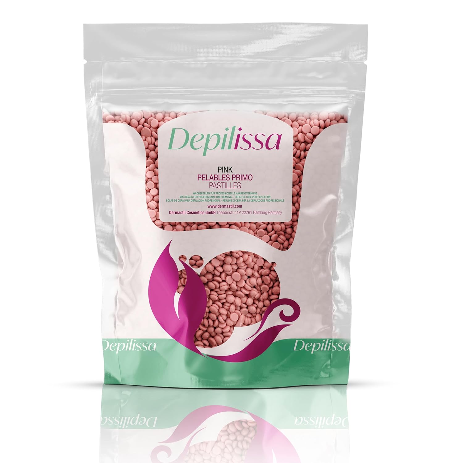 Depilissa – Perlas de Cera Depilatoria Pink – 400 g – Cera Caliente Profesional TIO2 – Depilación Sin Bandas – Rostro – Cuerpo – Bikini