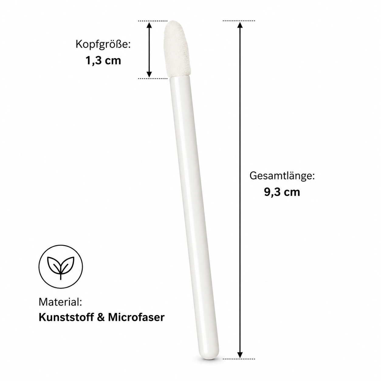 100 pinceaux microfibres sans peluches blancs – Bâtonnets nettoyants pour extensions de cils
