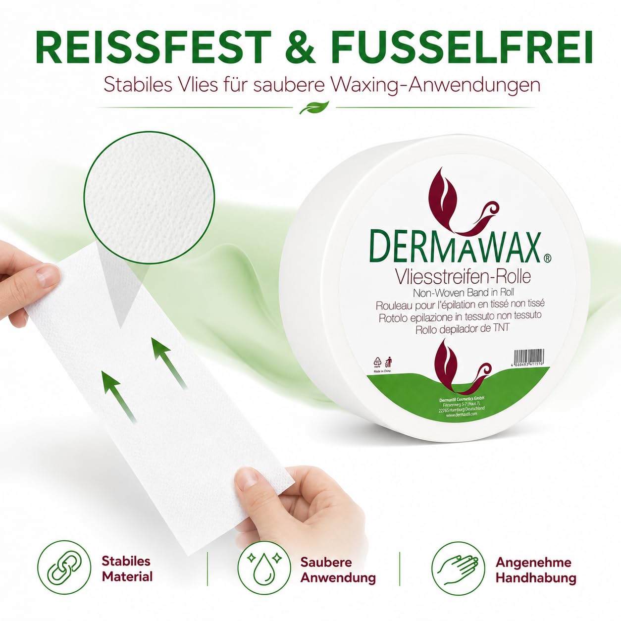 Dermawax Vliesrolle für Waxing 70 m - individuell zuschneidbar