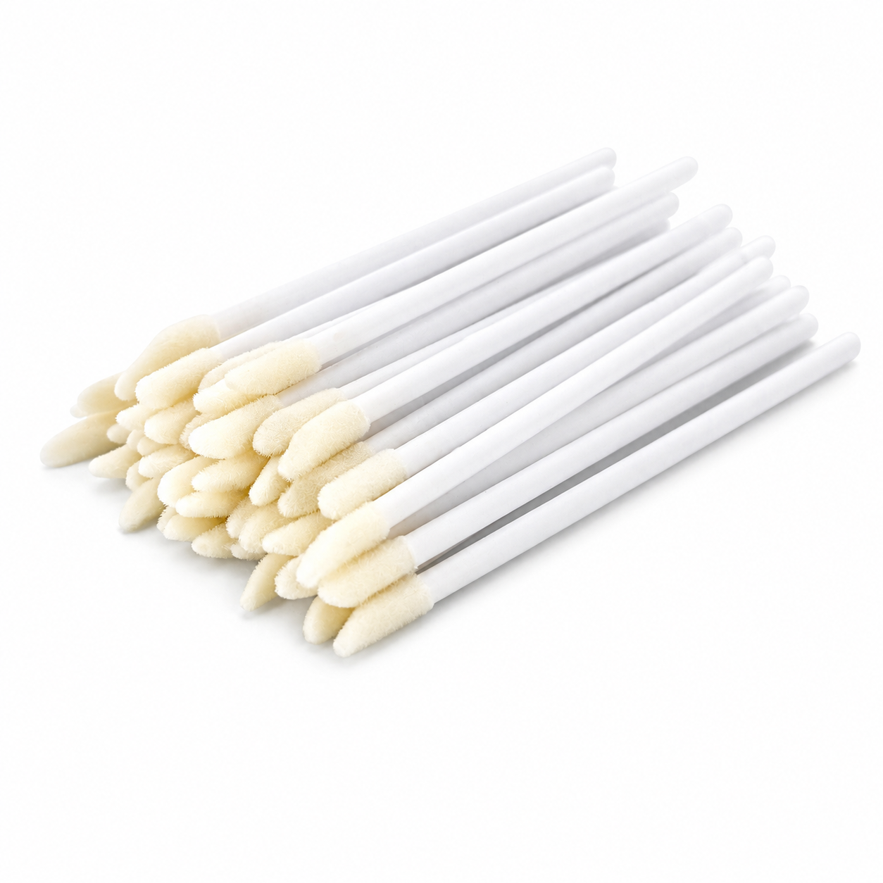 100 pinceaux microfibres sans peluches blancs – Bâtonnets nettoyants pour extensions de cils