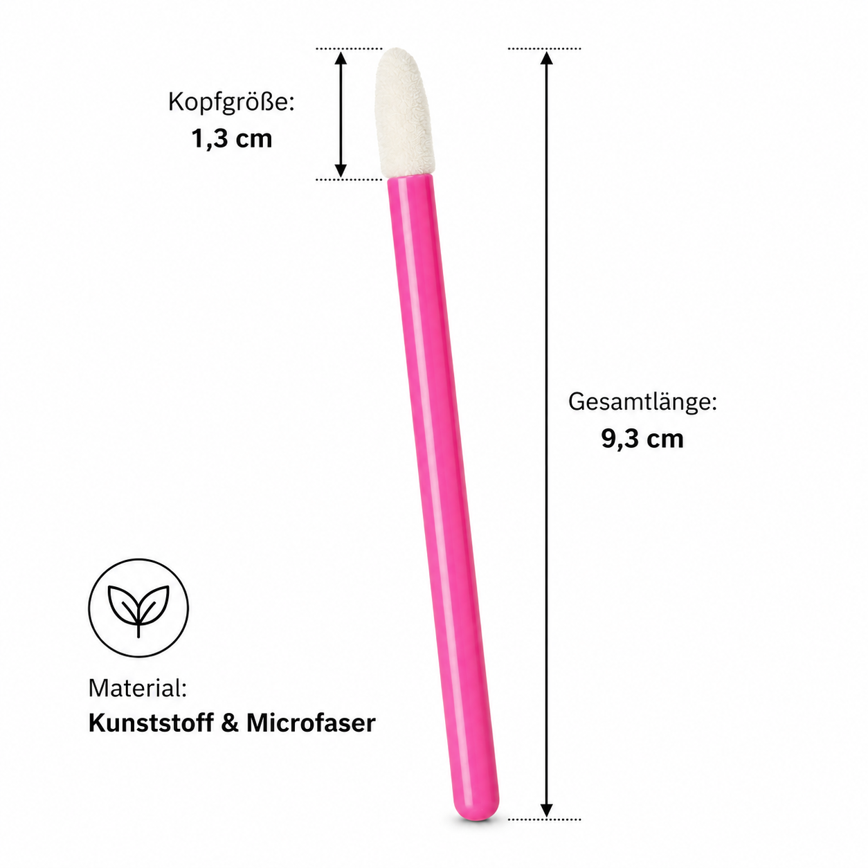Dermastil 200 pinceaux microfibres sans peluches roses – Bâtonnets nettoyants professionnels pour extensions de cils