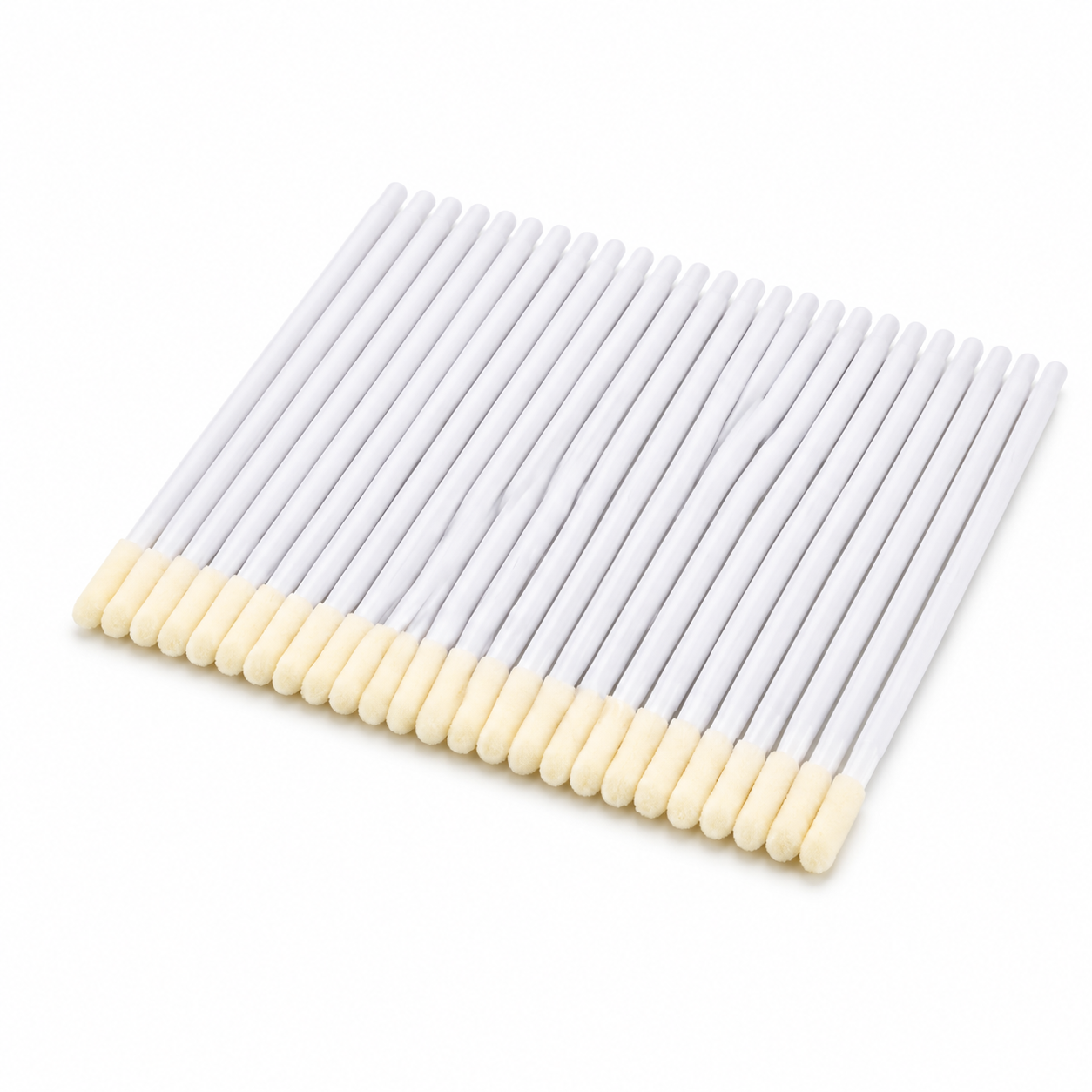 100 pinceaux microfibres sans peluches blancs – Bâtonnets nettoyants pour extensions de cils