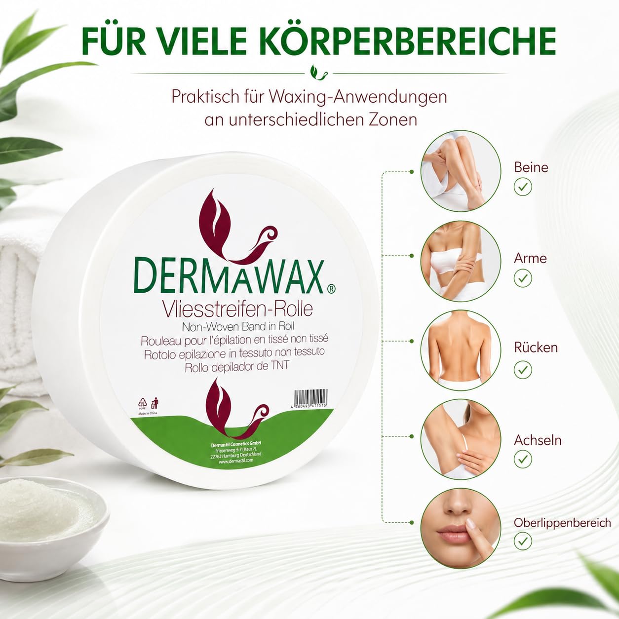 Dermawax Vliesrolle für Waxing 70 m - individuell zuschneidbar